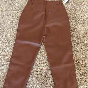 Patina brown , rare color.ARITZIA cropped vegan leather pants